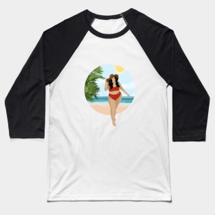 Beach Girl 4, Summertime illustration Baseball T-Shirt